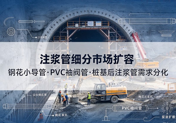 利州注浆管细分市场扩容，隧道钢花小导管、PVC 袖阀管、桩基后注浆管需求分化